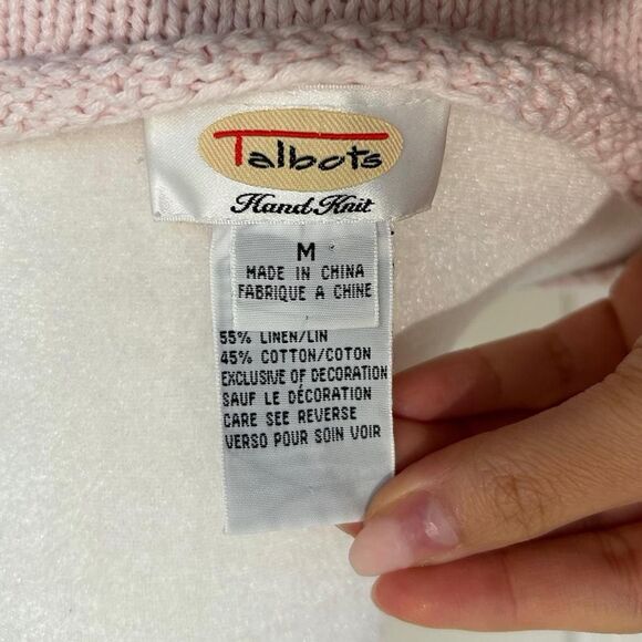 Talbots Handknit Printed Hats Sweater - Picture 4 of 4